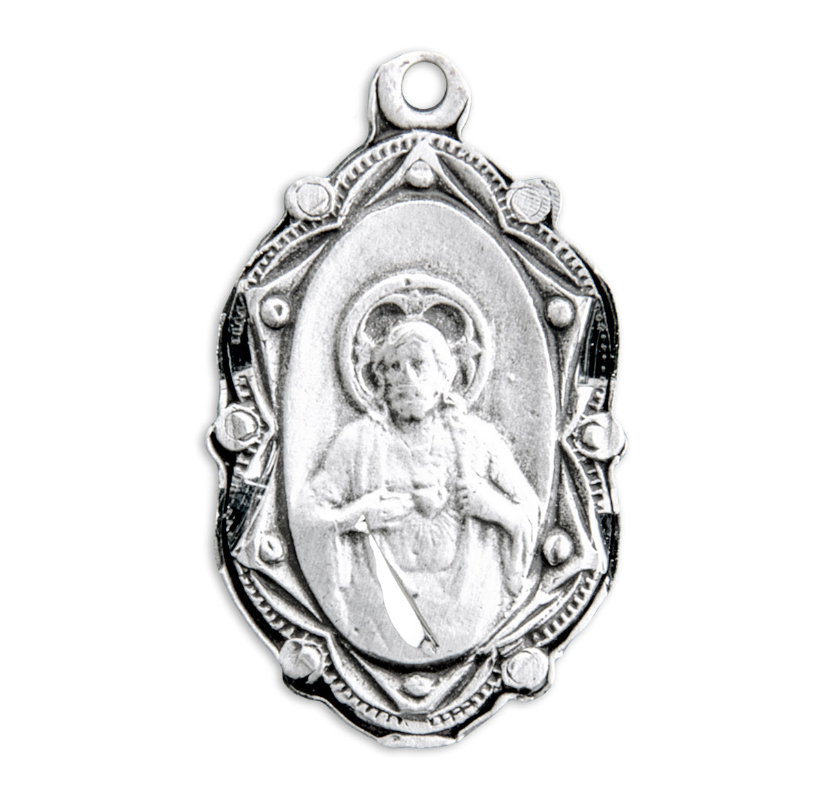 Sacred Heart of Jesus Sterling Silver Scapular Medal