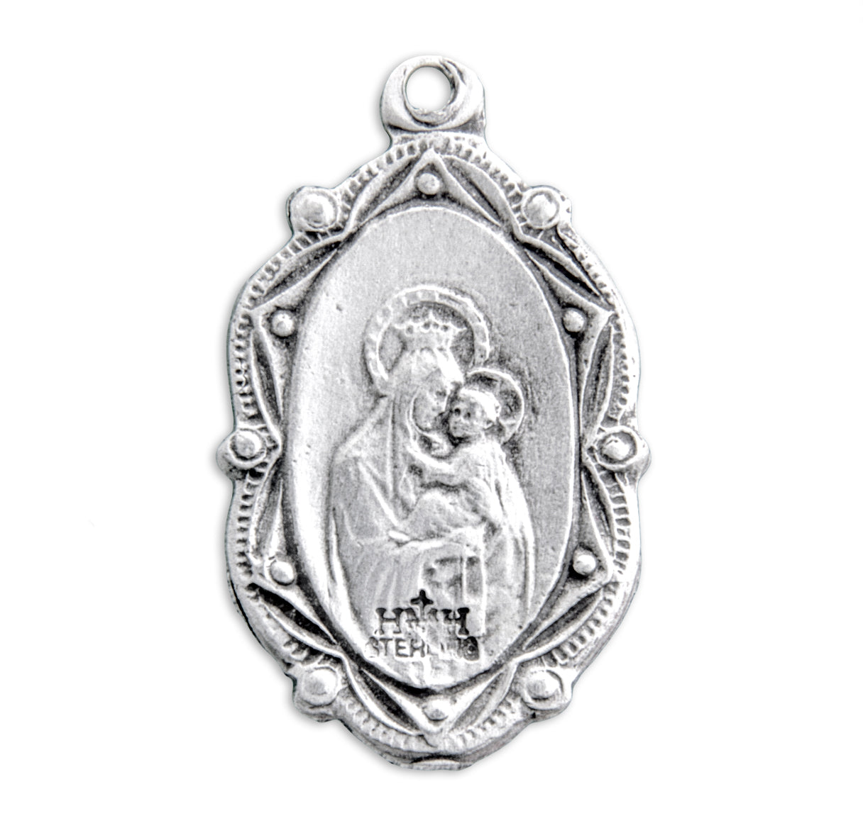 Sacred Heart of Jesus Sterling Silver Scapular Medal