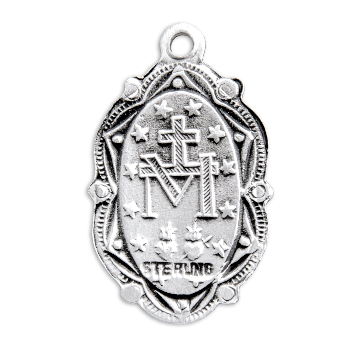 Sterling Silver Oval Miraculous Medal