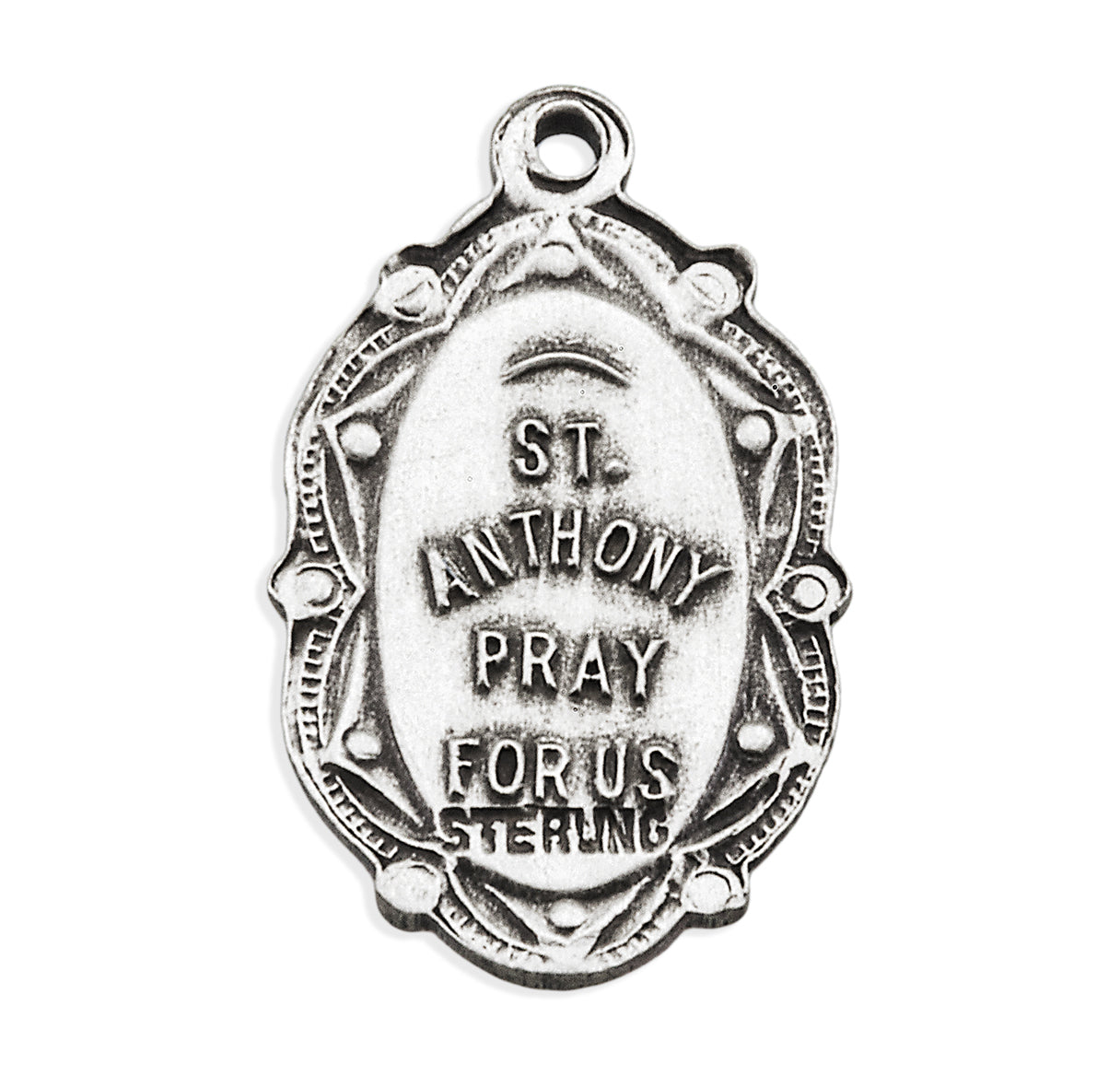 Saint Anthony Oval Sterling Silver Medal