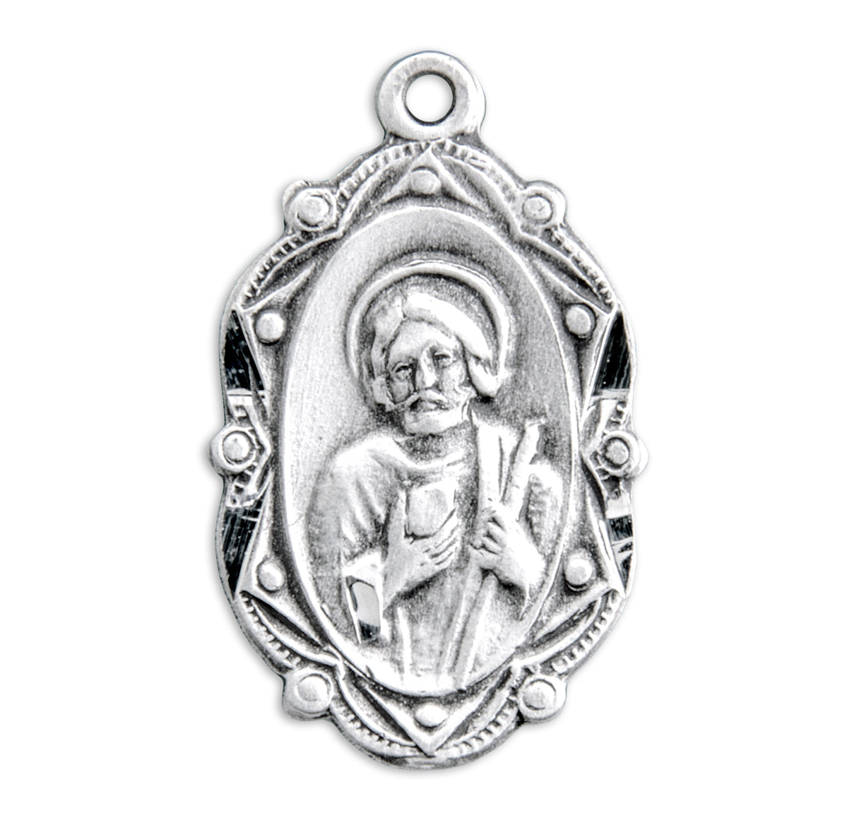 Saint Jude Oval Sterling Silver Medal