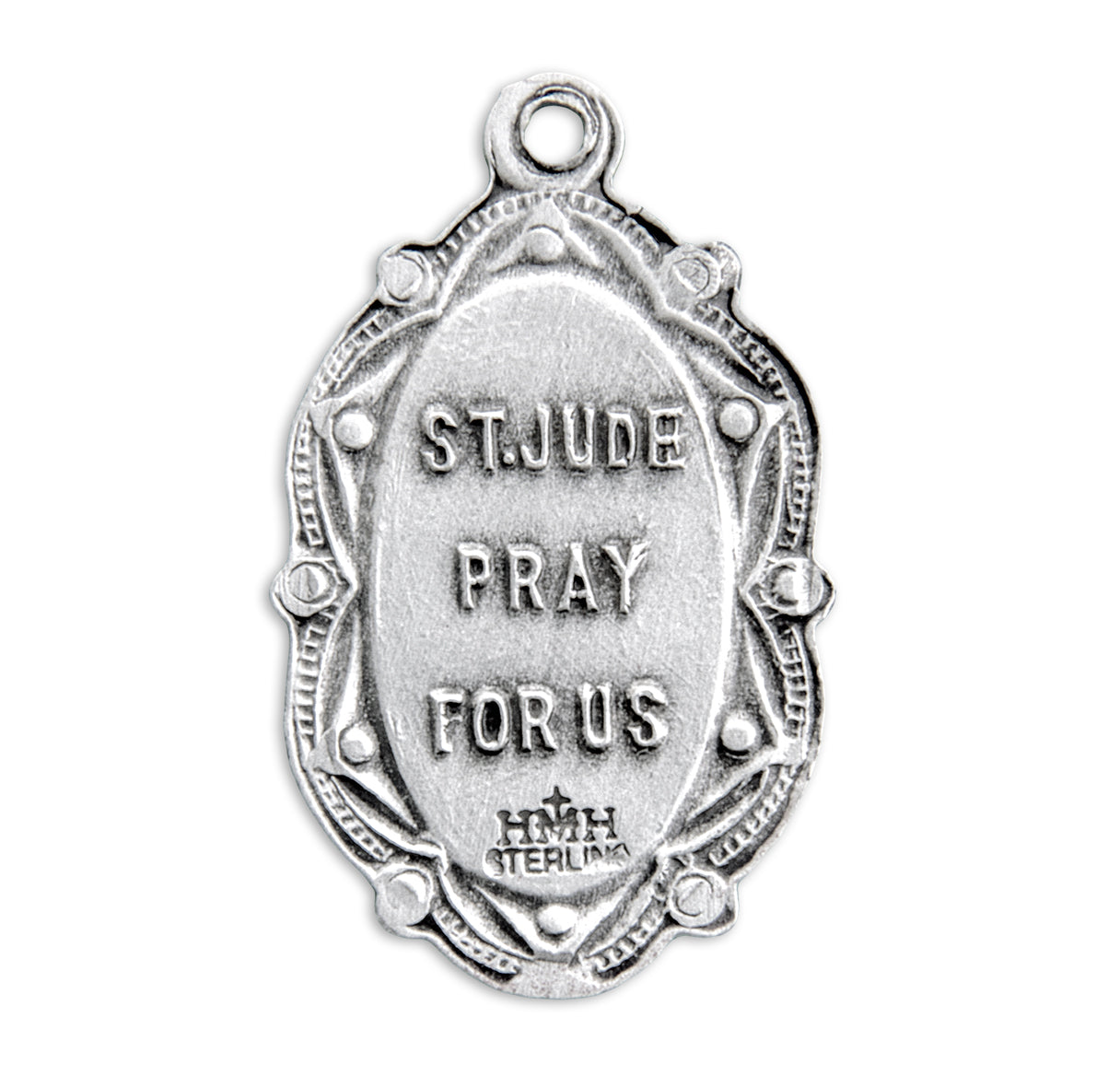 Saint Jude Oval Sterling Silver Medal