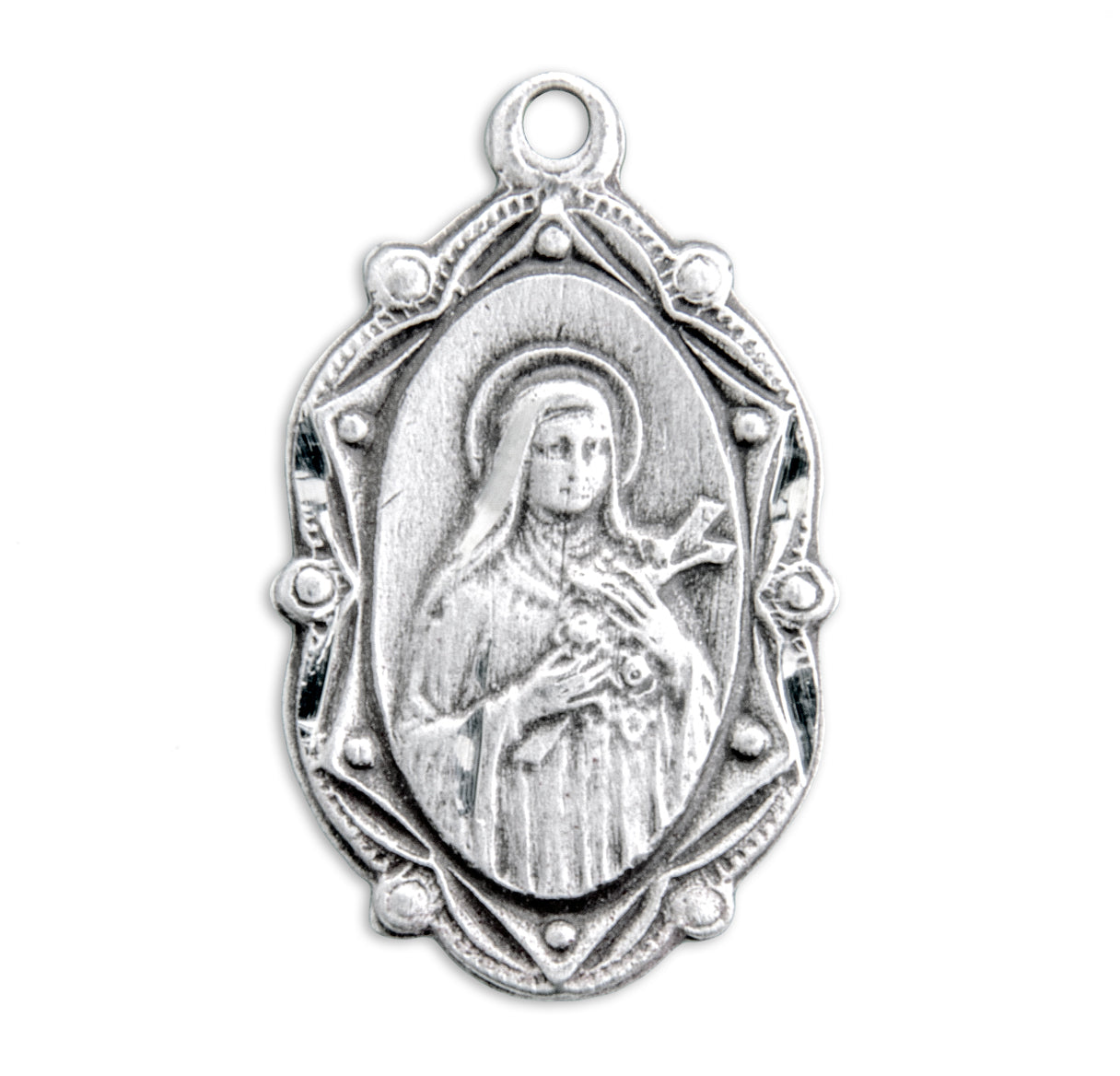 Saint Therese of Lisieux Oval Sterling Silver Medal