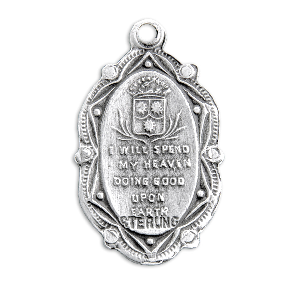 Saint Therese of Lisieux Oval Sterling Silver Medal