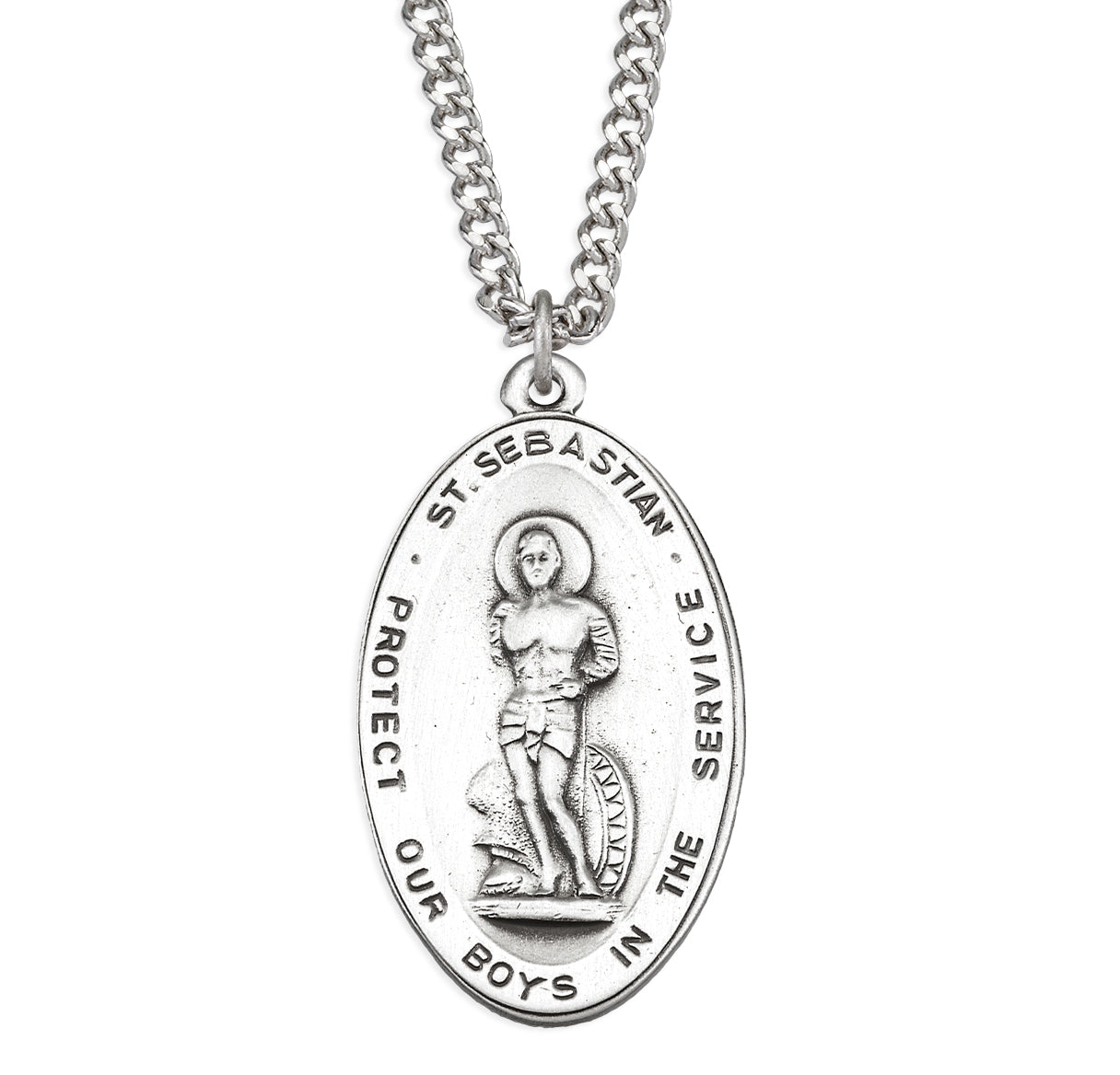 Sterling Silver St. Sebastian Protector of those in Miltary Service Medal