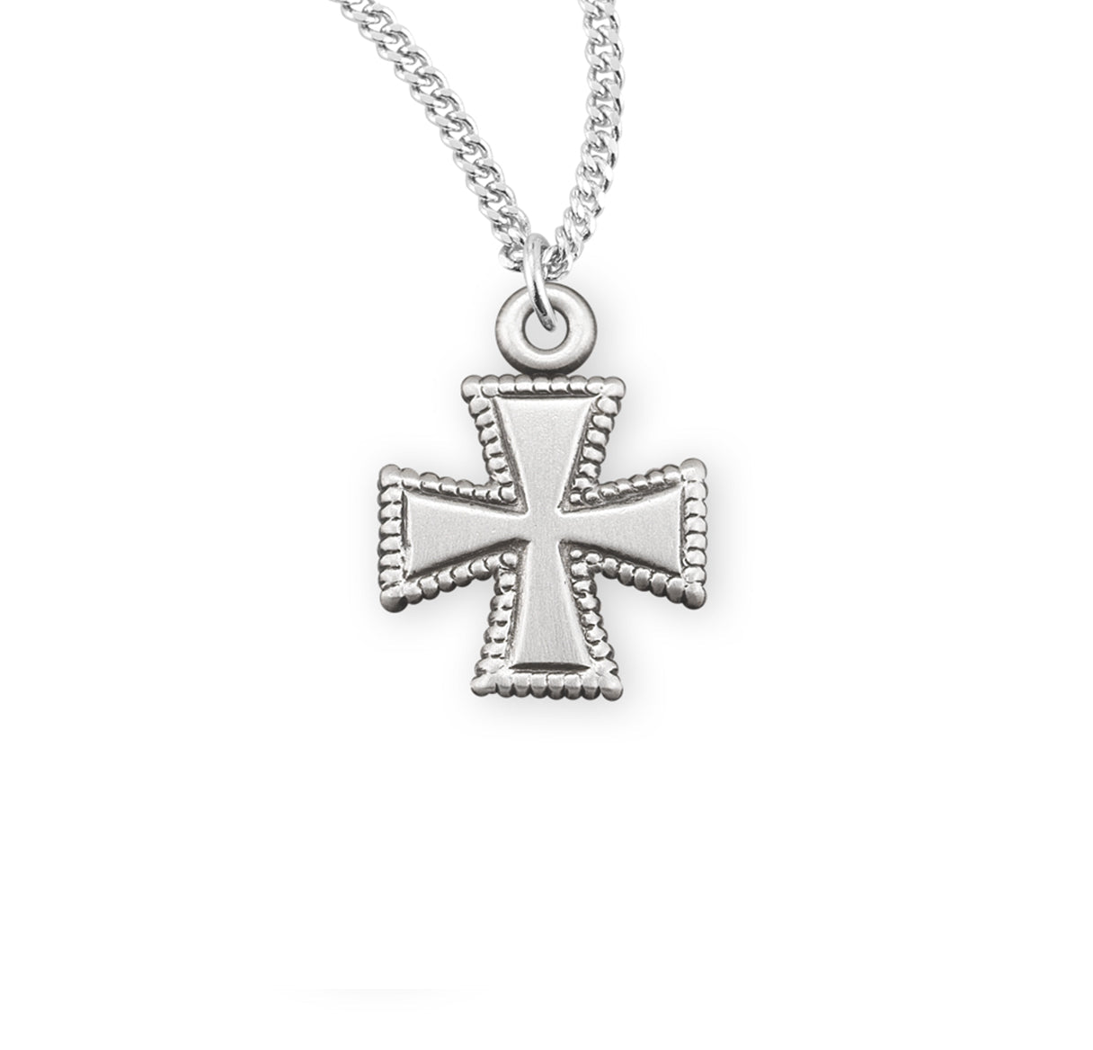 Sterling Silver Beaded Cross