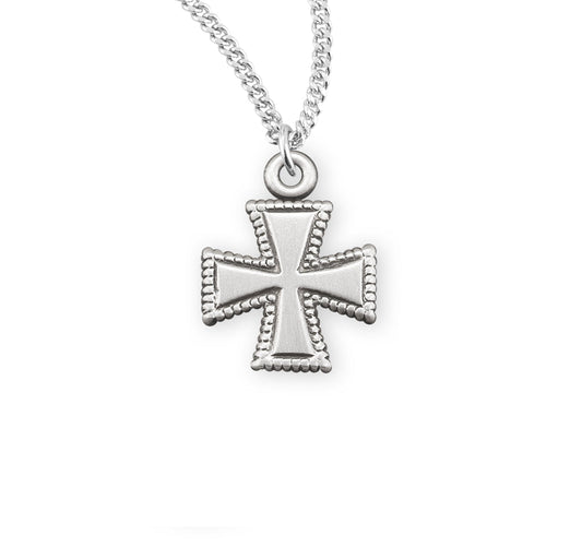 Sterling Silver Beaded Cross