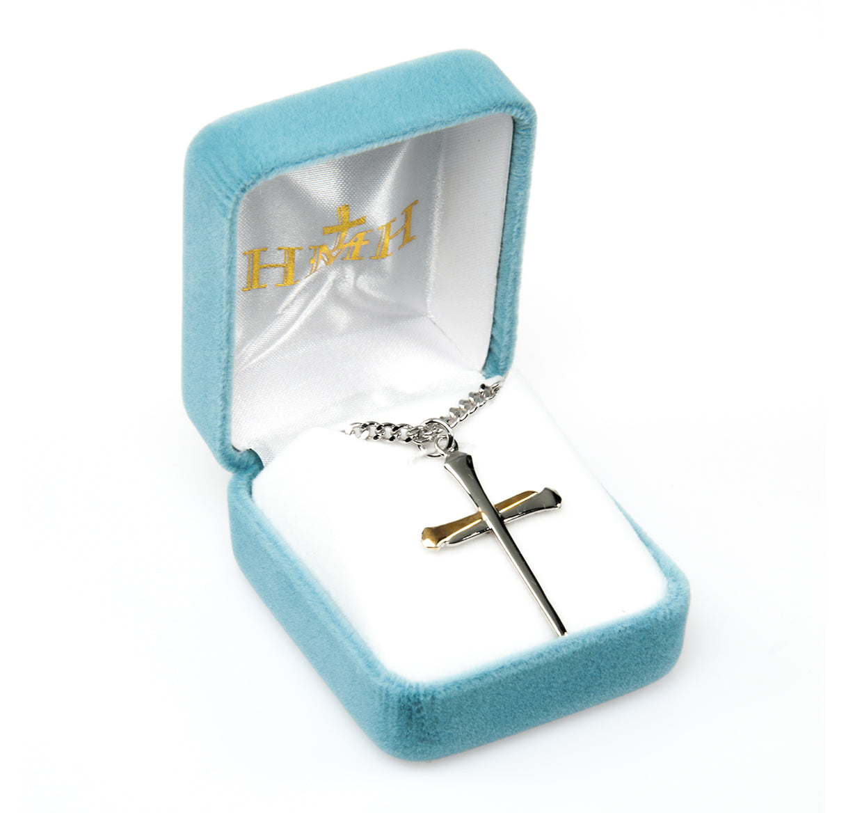 Two-Tone Sterling Silver Nail Cross