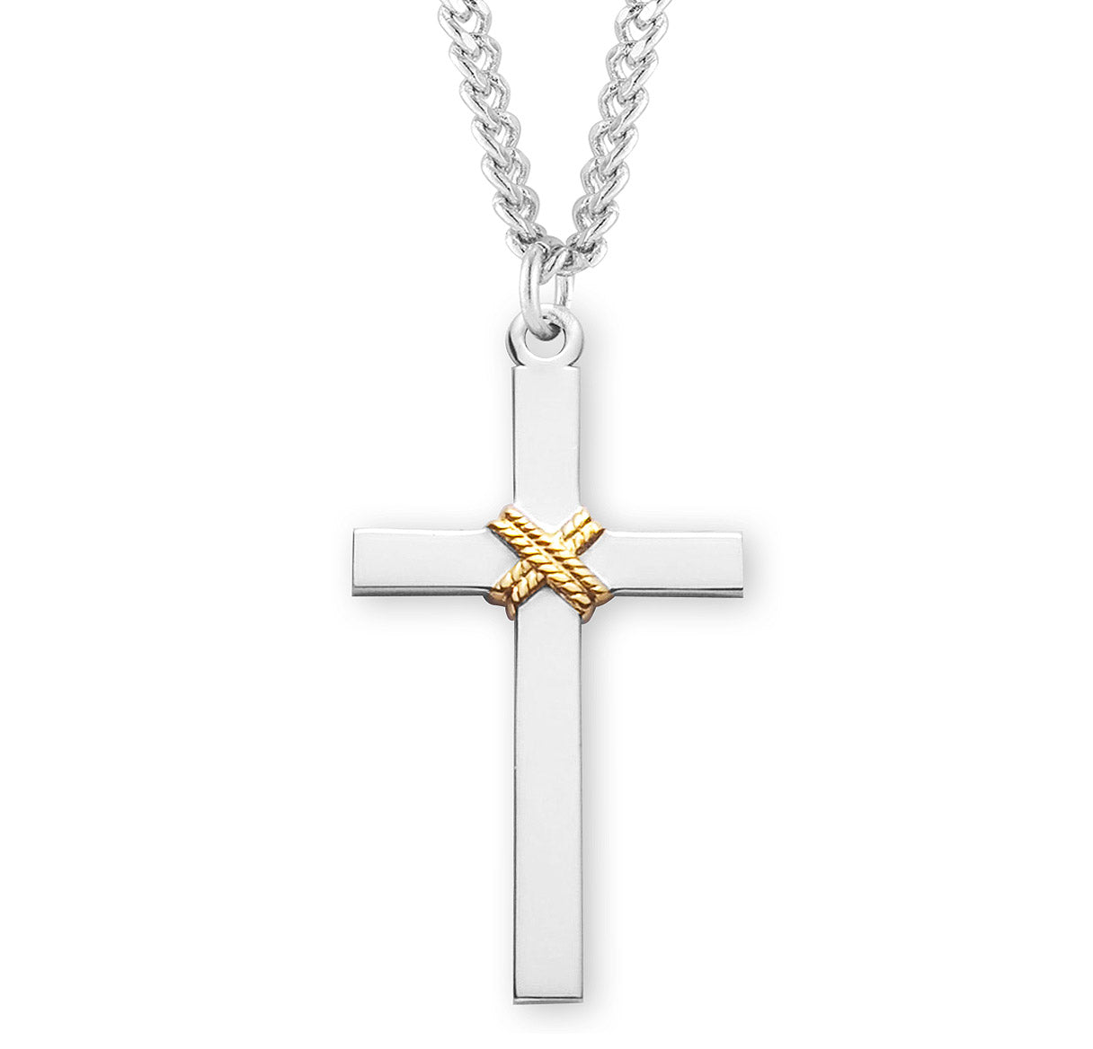 Two-Tone Cross with a rope – The Catholic Shop