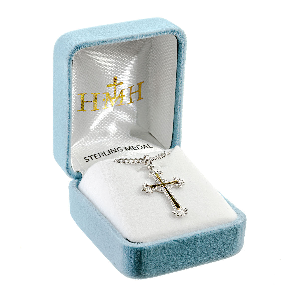 Two-Tone Sterling Silver Cross