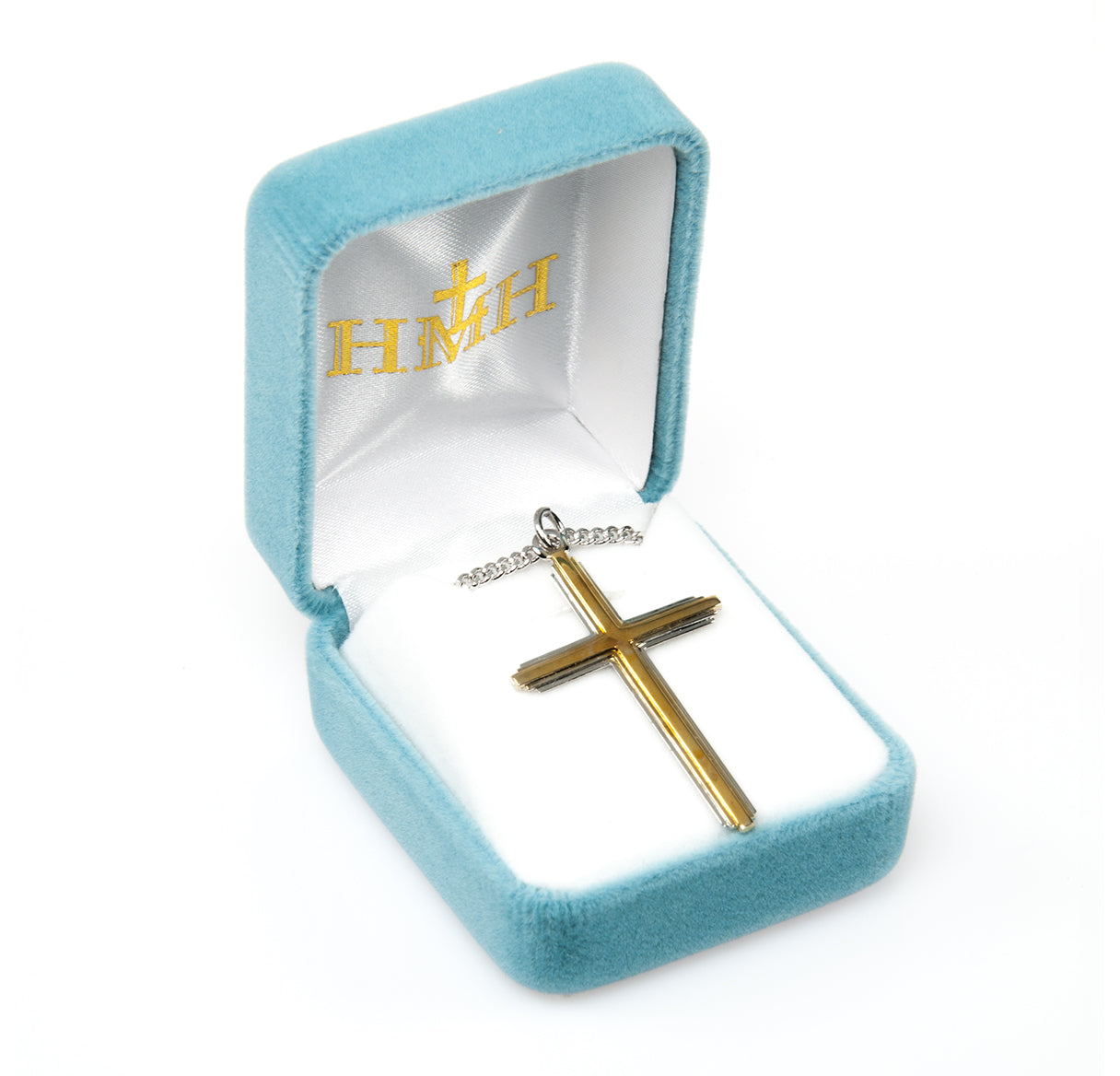 Two-Tone Sterling Silver Inlay Cross