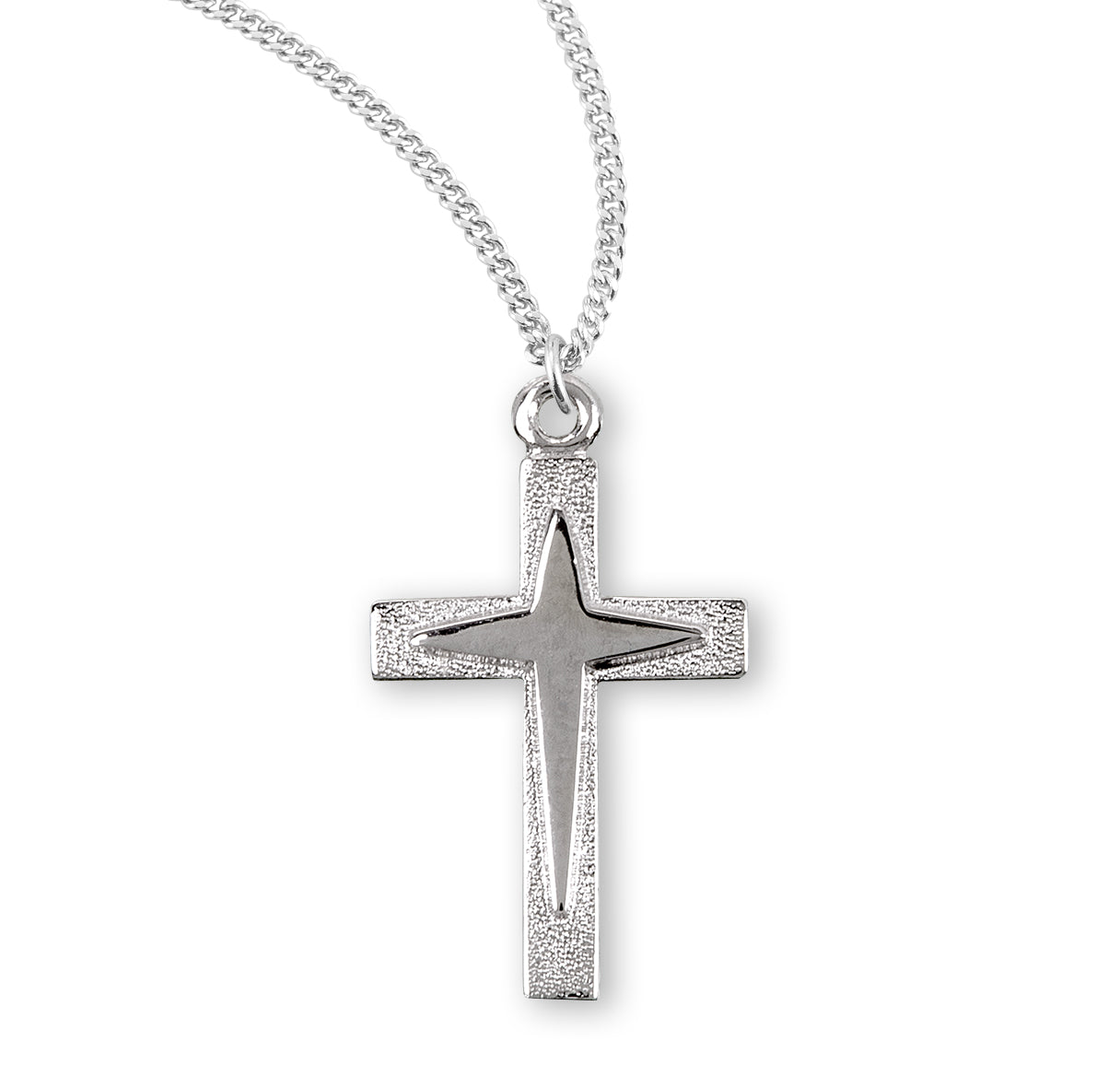 Sterling Silver Starburst Cross