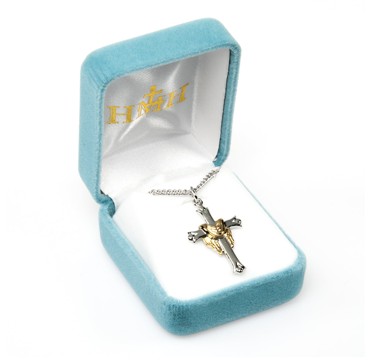 Sterling Silver Cross with a Gold Plated Robe