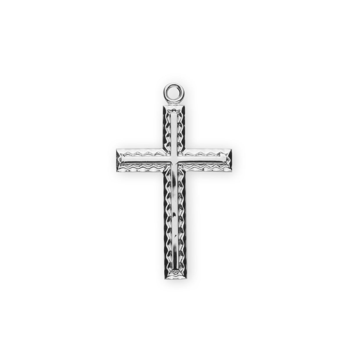 Sterling Silver Etched Cross