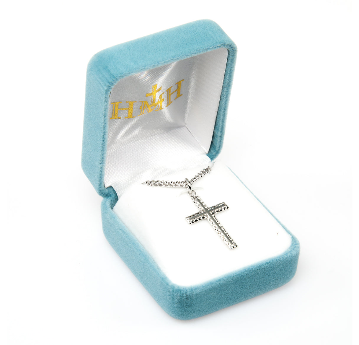 Sterling Silver Etched Cross