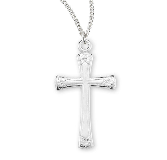 High Polished Sterling Silver Cross within a Cross