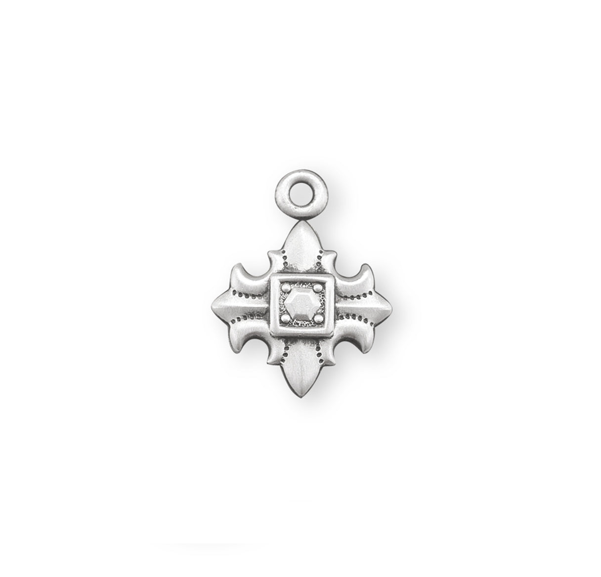 Sterling Silver Fleur De Lis Cross