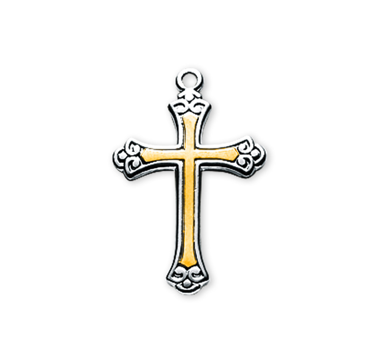 Two-Tone Sterling Silver Cross