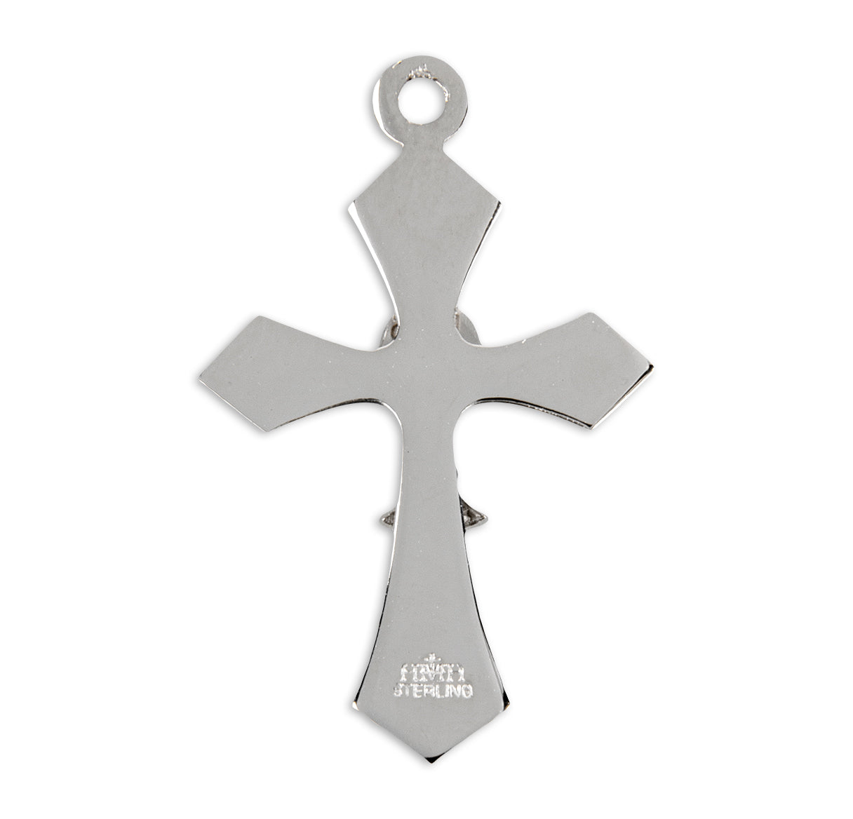 Two-Tone Sterling Silver Cross with a Chalice