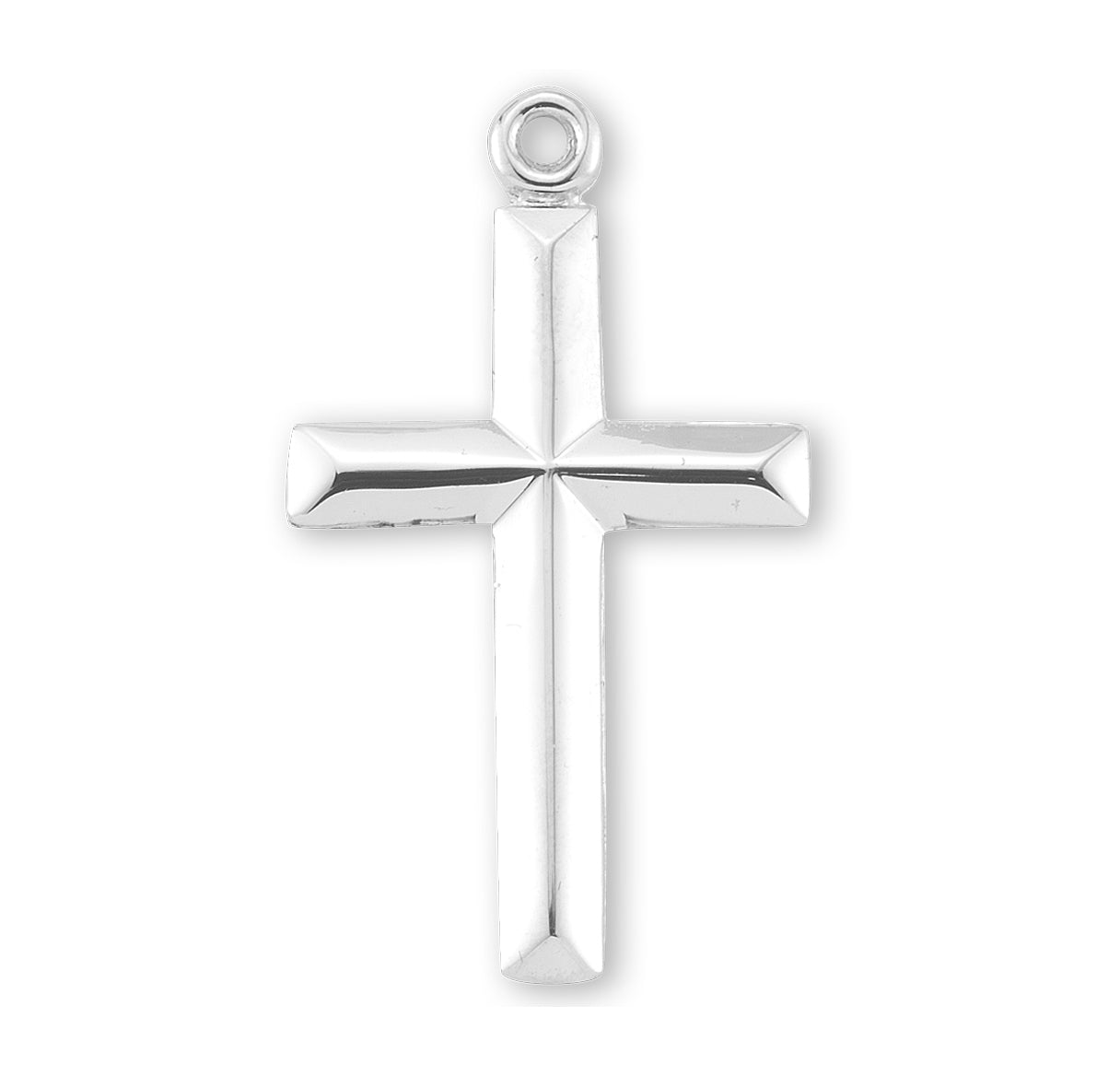 Sterling Silver Angle Edged Cross