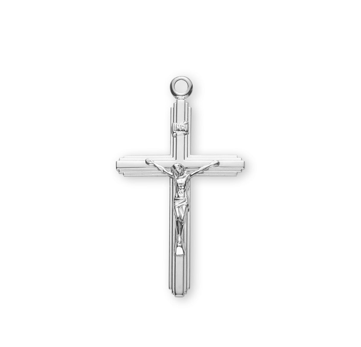 Inlayed Sterling Silver Crucifix