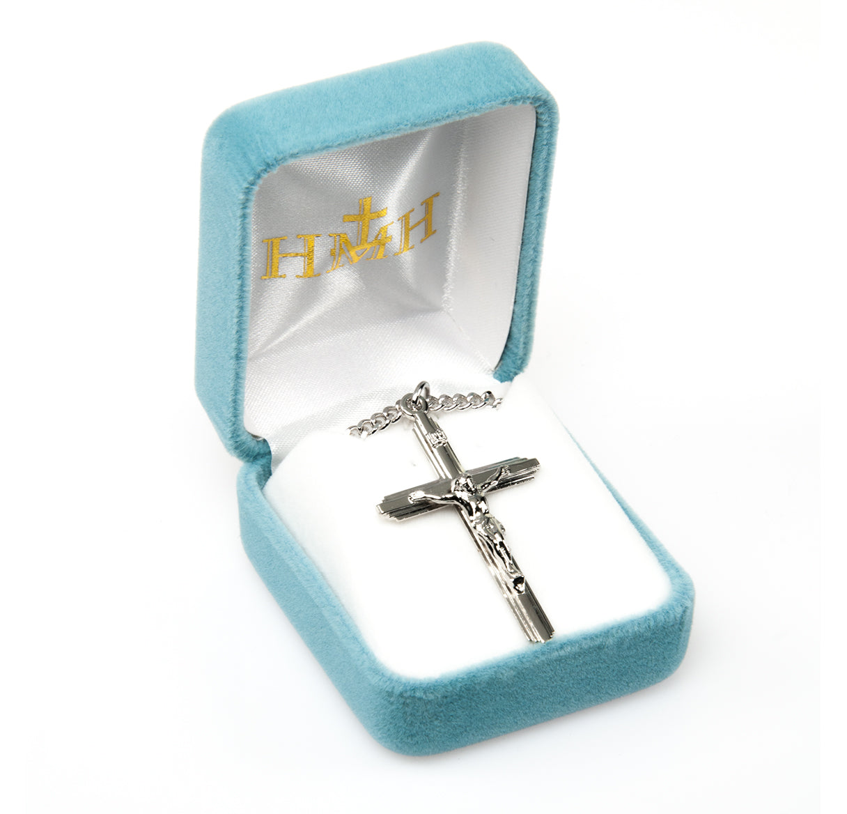 Inlayed Sterling Silver Crucifix