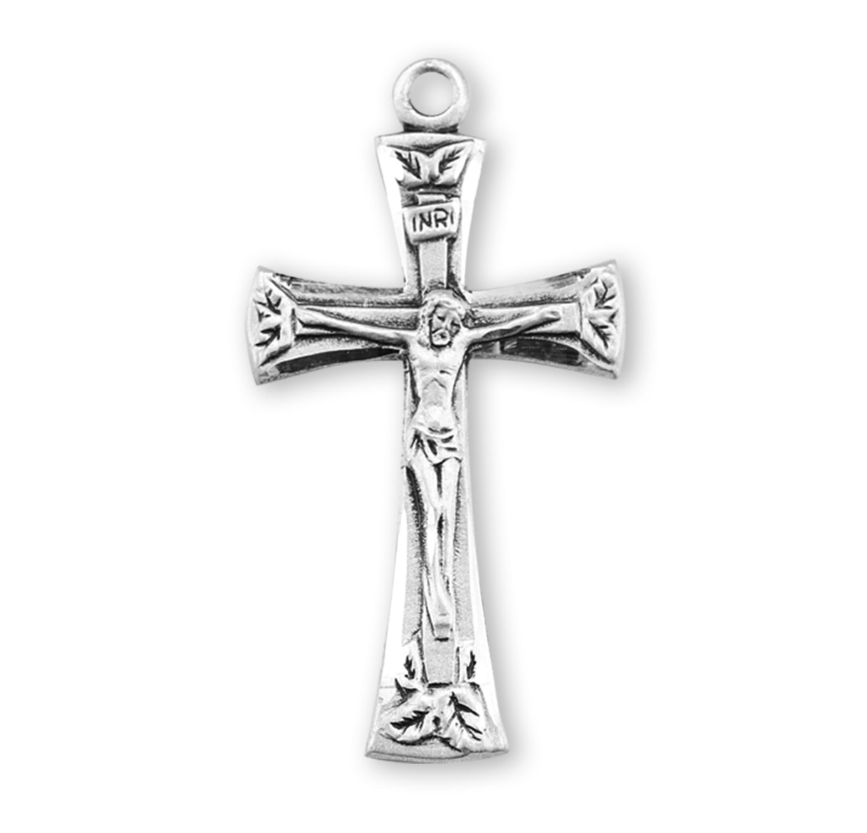 Flare Tipped Sterling Silver Crucifix