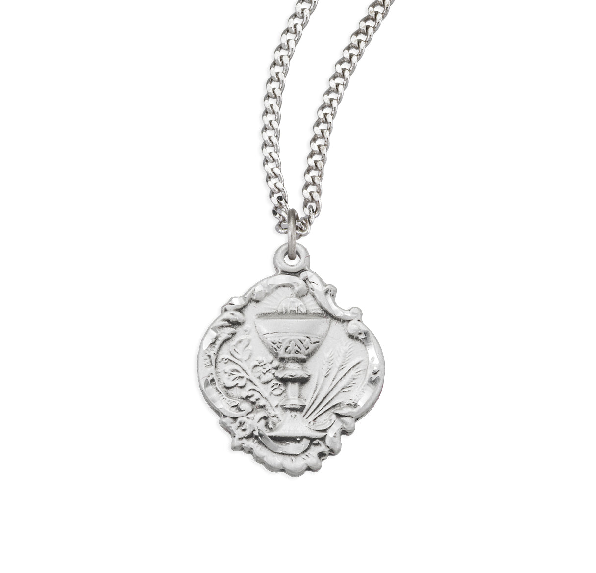 First Communion Round Sterling Silver Medal