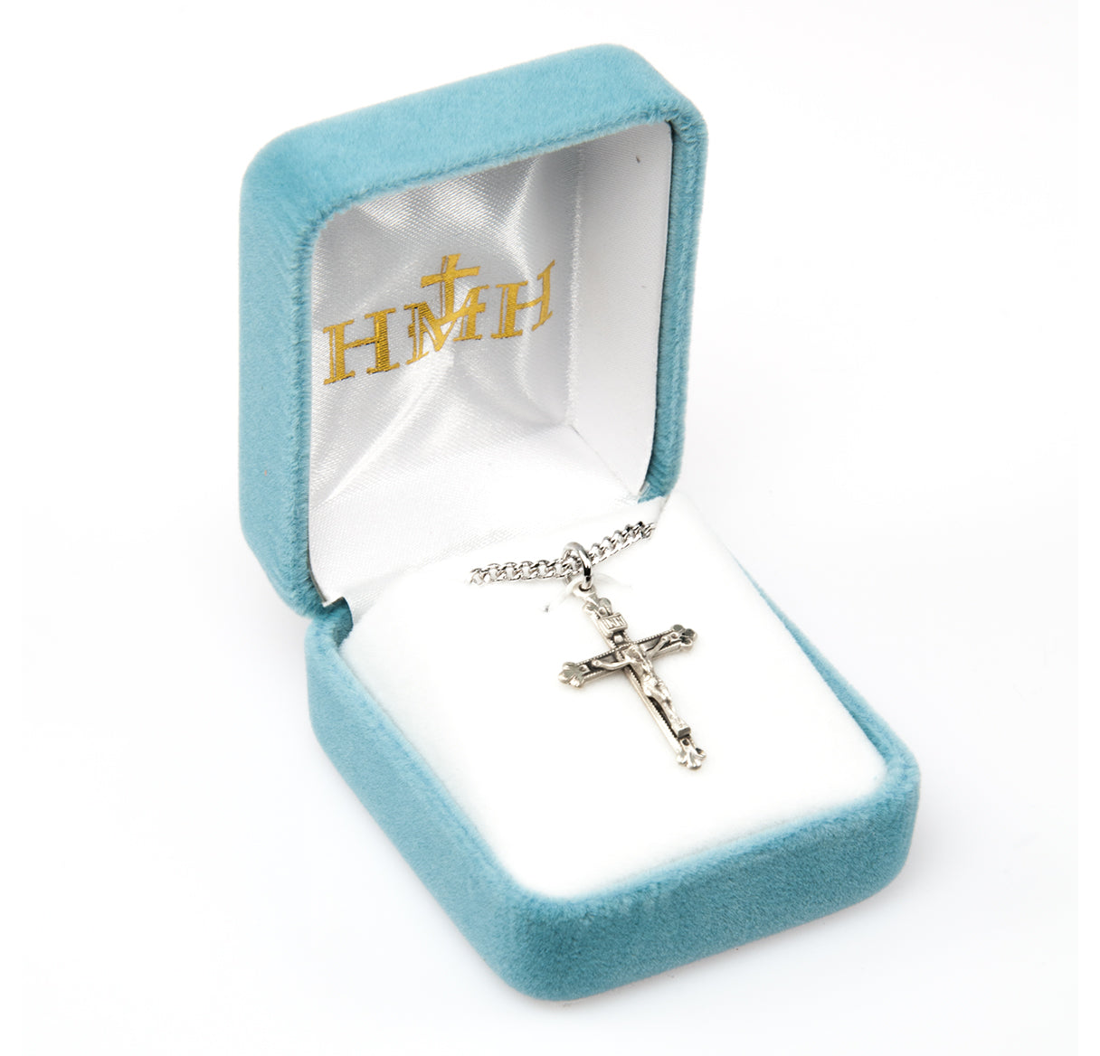 Budded Tip Sterling Silver Crucifix