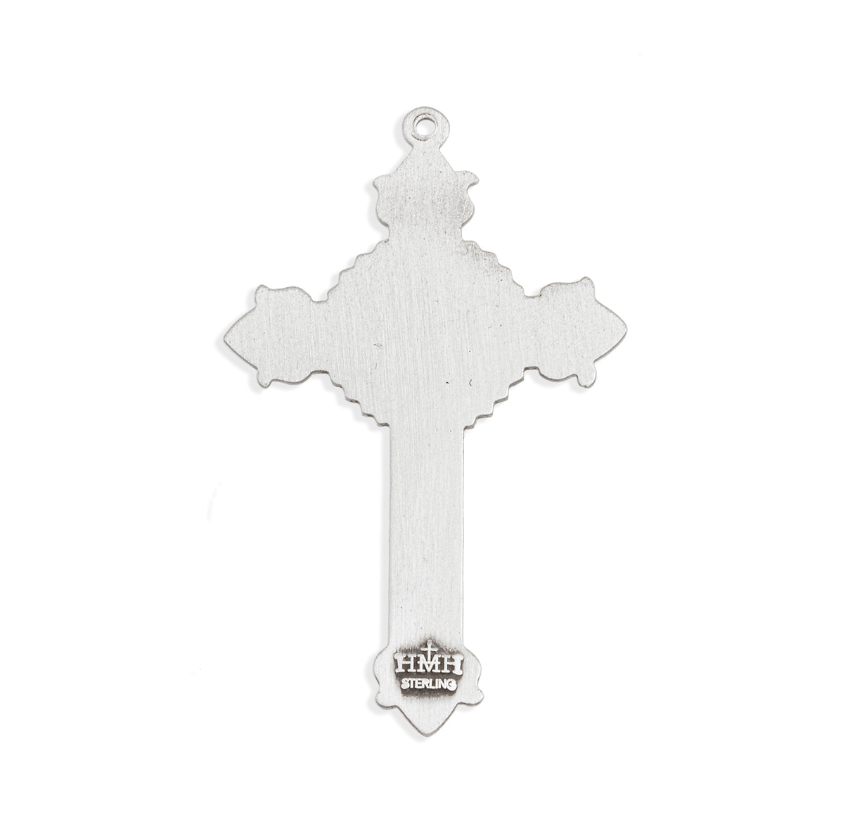Sterling Silver Crucifix with Fancy Tips & Starburst