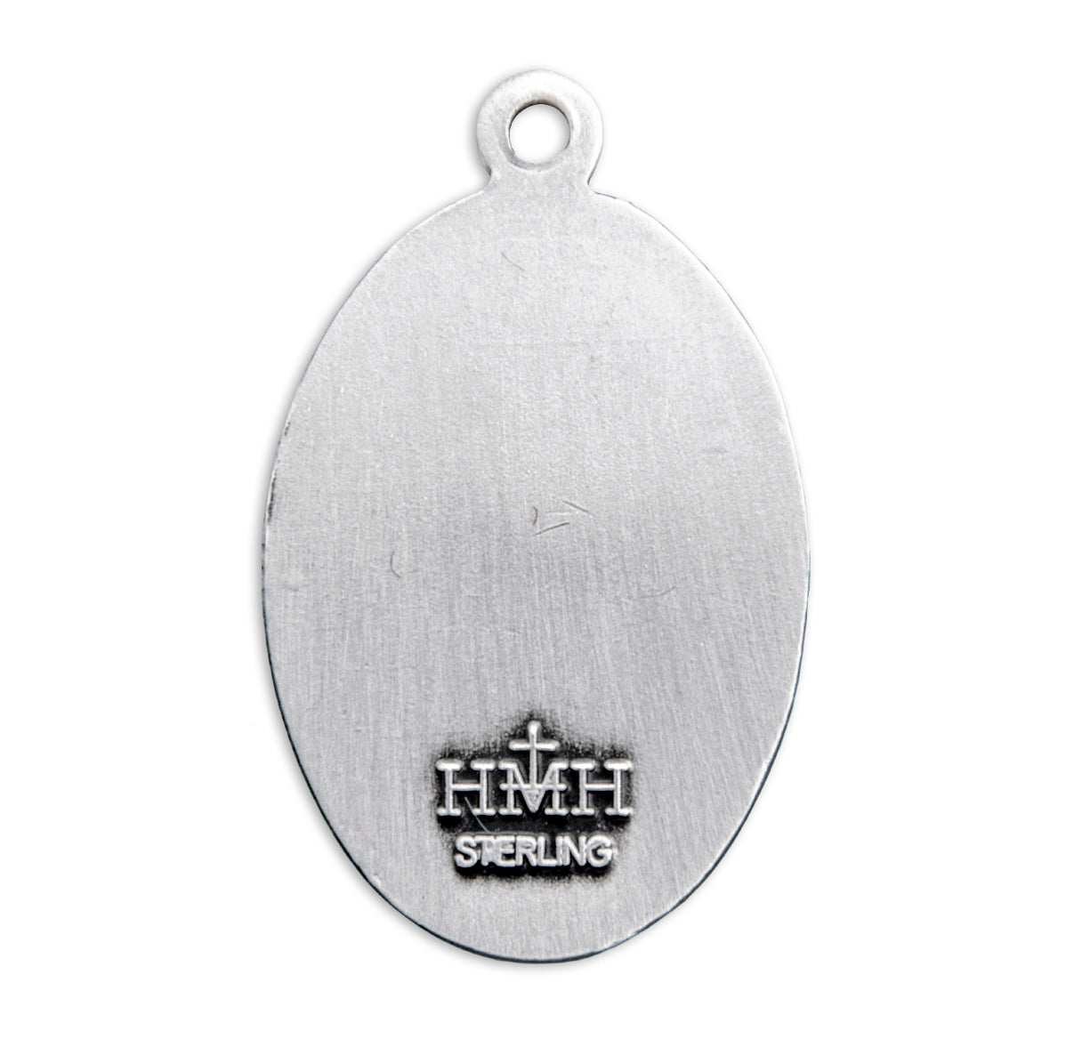 Saint Michael Archangel Oval Sterling Silver Medal