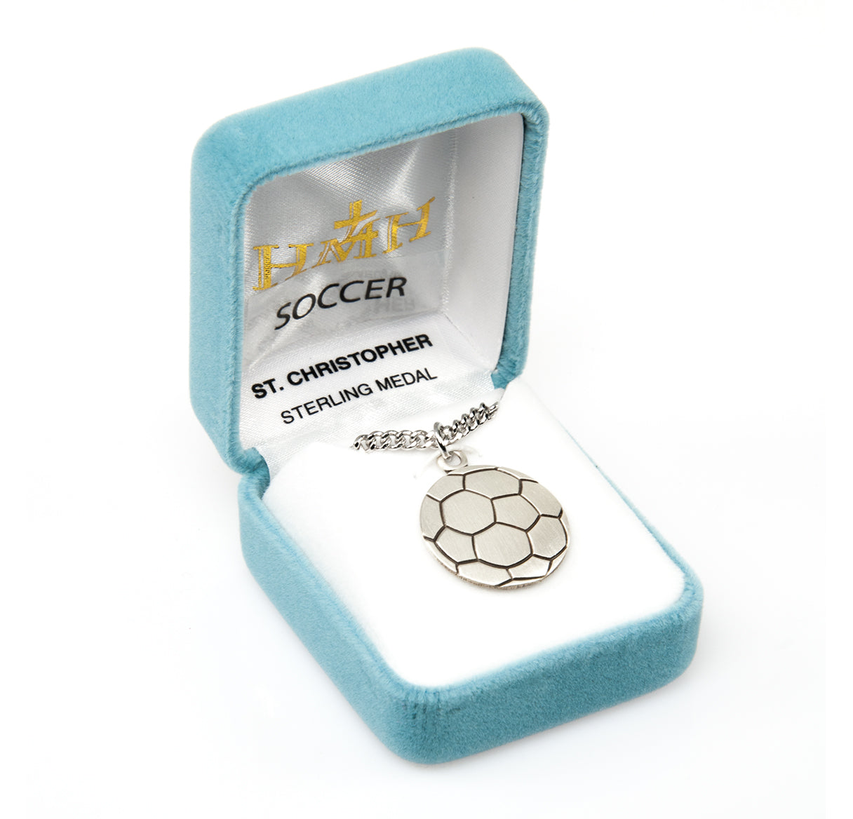 Saint Christopher Sterling Silver Soccer Athlete Medal