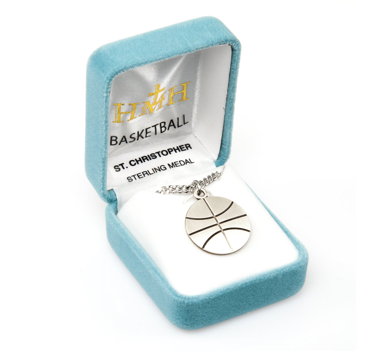 Saint Christopher Sterling Silver Basketball Athlete Medal