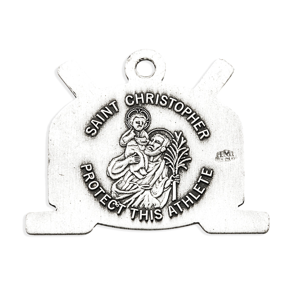 Saint Christopher Sterling Silver Hockey Athlete Medal