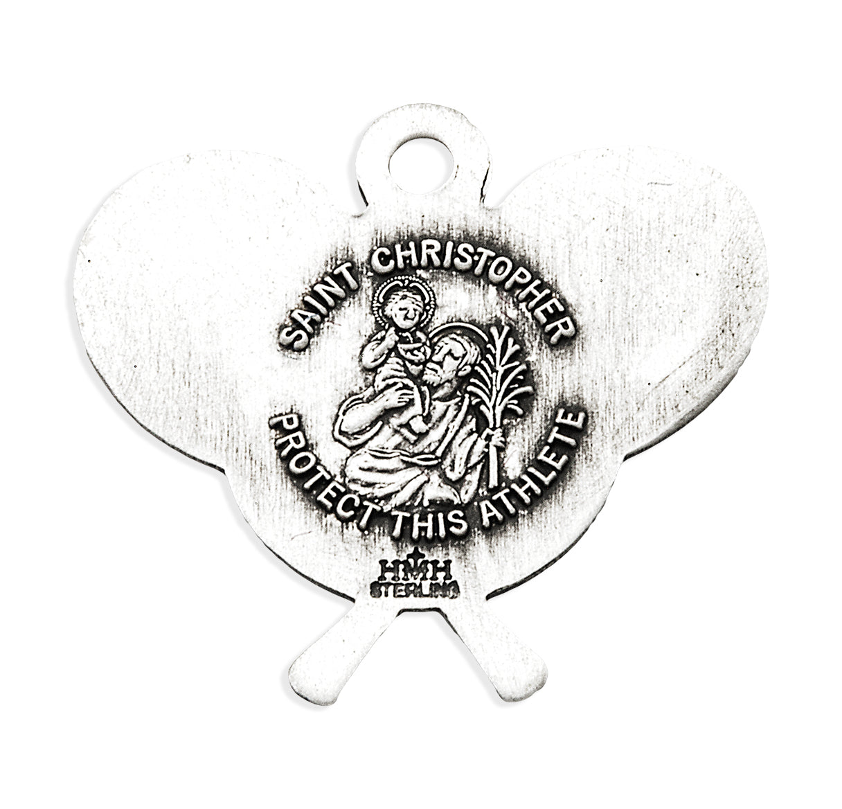 Saint Christopher Sterling Silver Tennis Athlete Medal