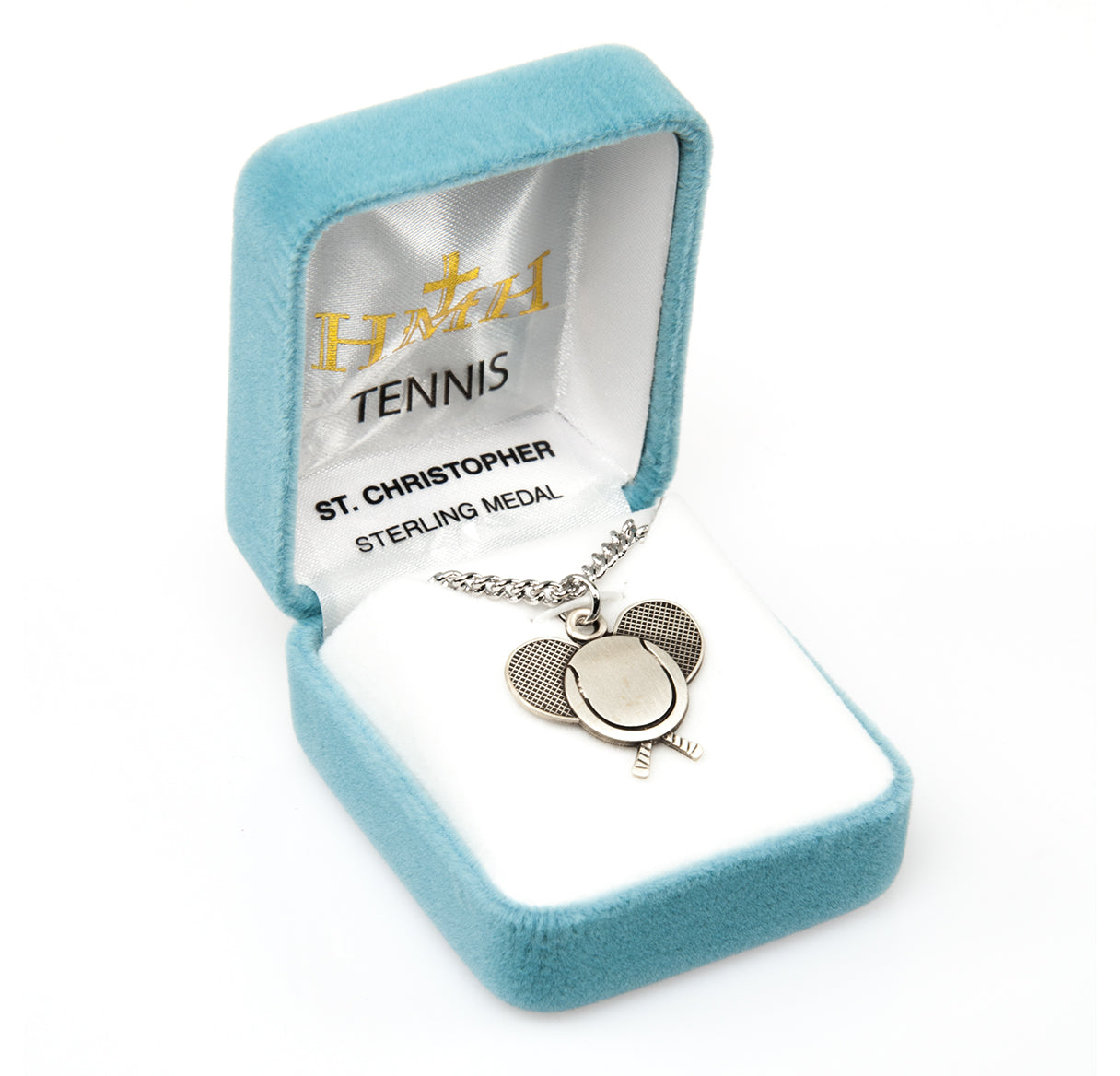 Saint Christopher Sterling Silver Tennis Athlete Medal