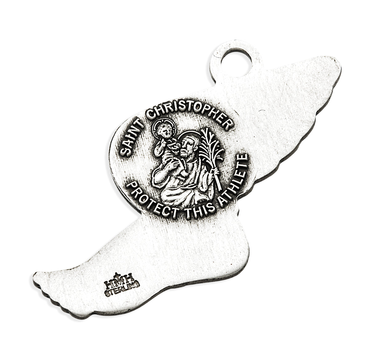 Saint Christopher Sterling Silver Track Athlete Medal