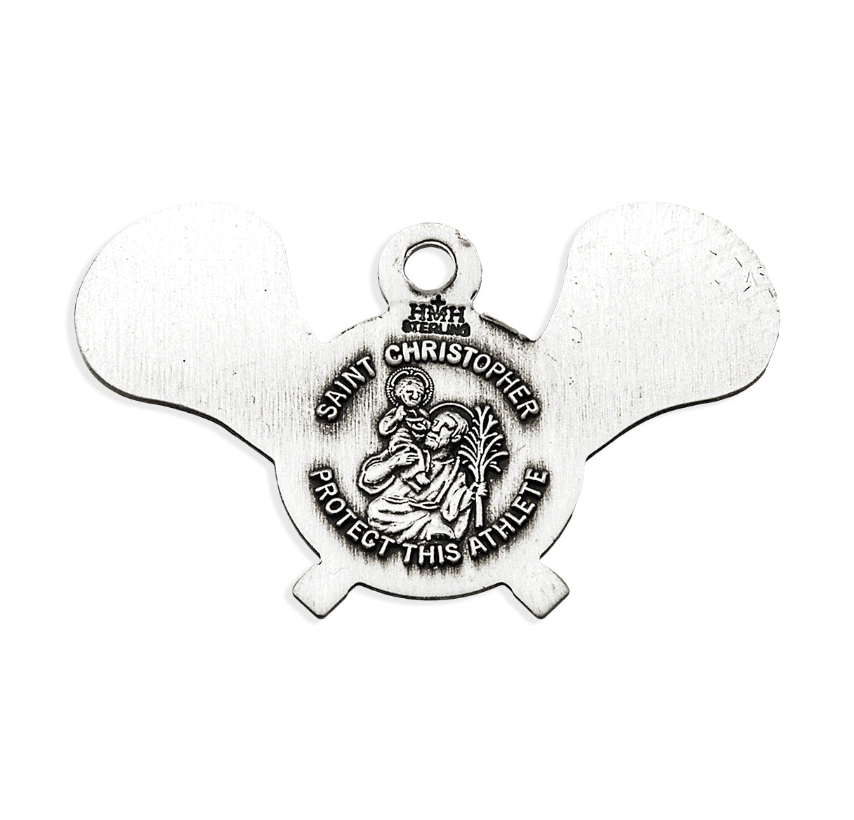 Saint Christopher Sterling Silver Lacrosse Athlete Medal