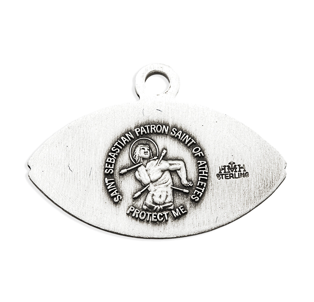 Saint Sebastian Sterling Silver Football Athlete Medal