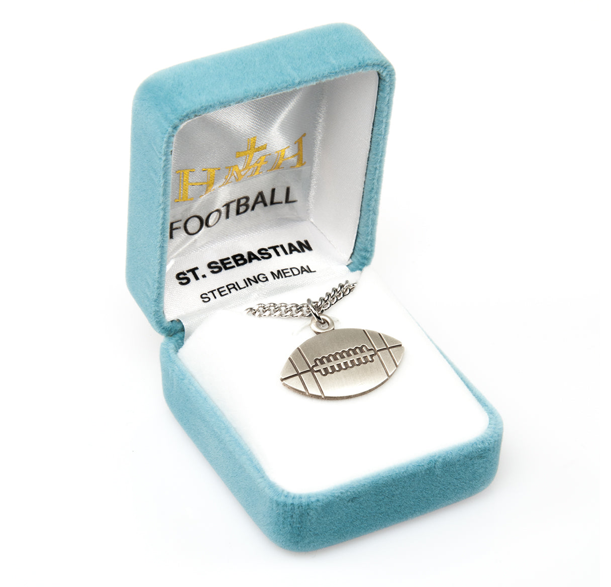 Saint Sebastian Sterling Silver Football Athlete Medal