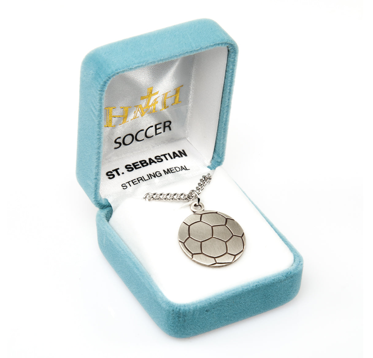 Saint Sebastian Sterling Silver Soccer Athlete Medal