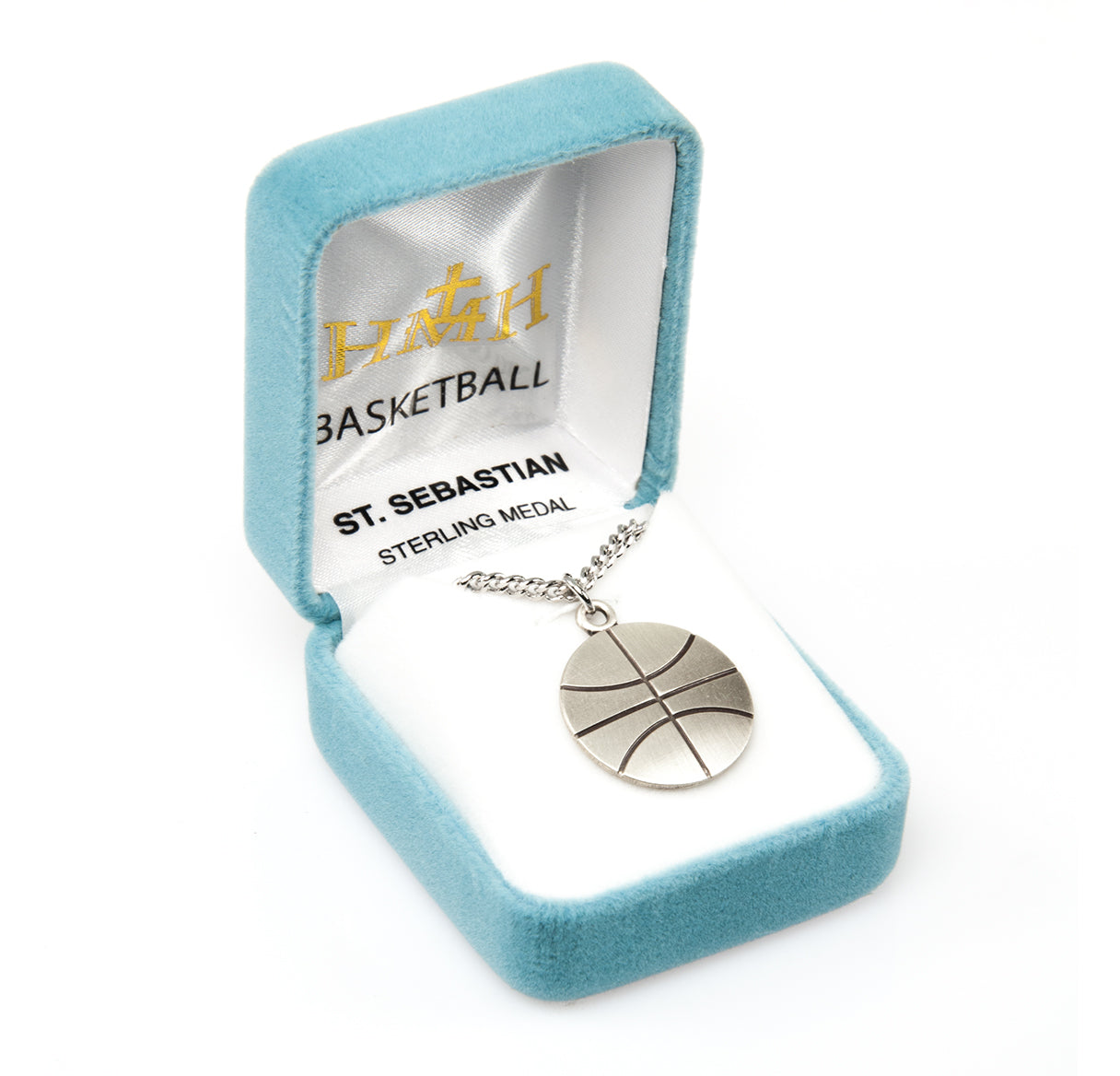 Saint Sebastian Sterling Silver Basketball Athlete Medal