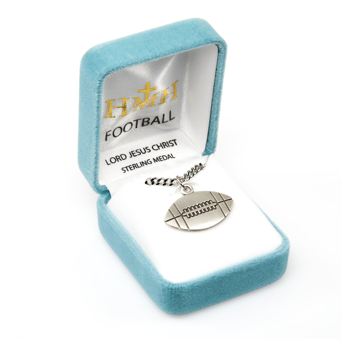 Lord Jesus Christ Sterling Silver Football Athlete Medal