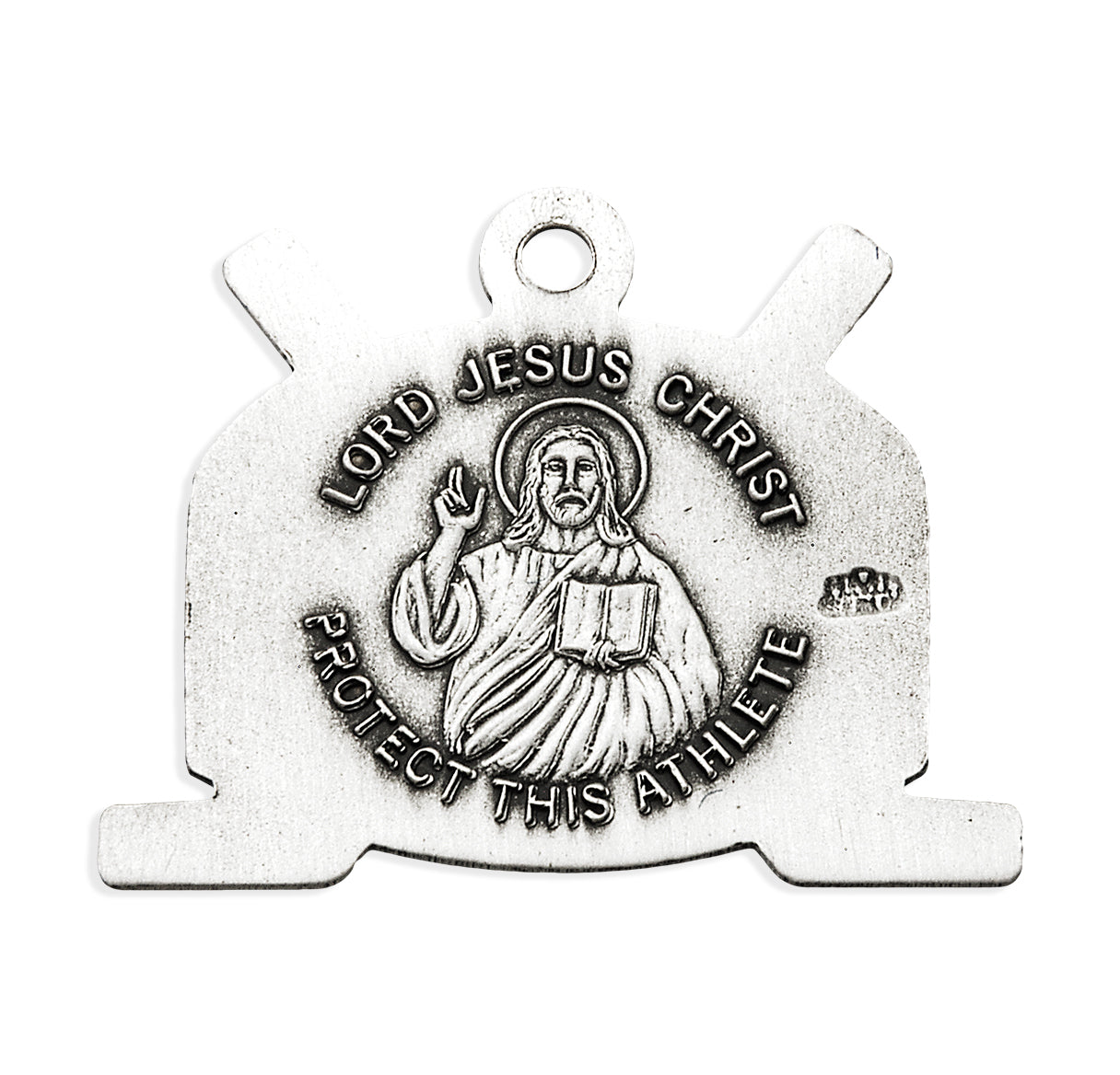 Lord Jesus Christ Sterling Silver Hockey Athlete Medal