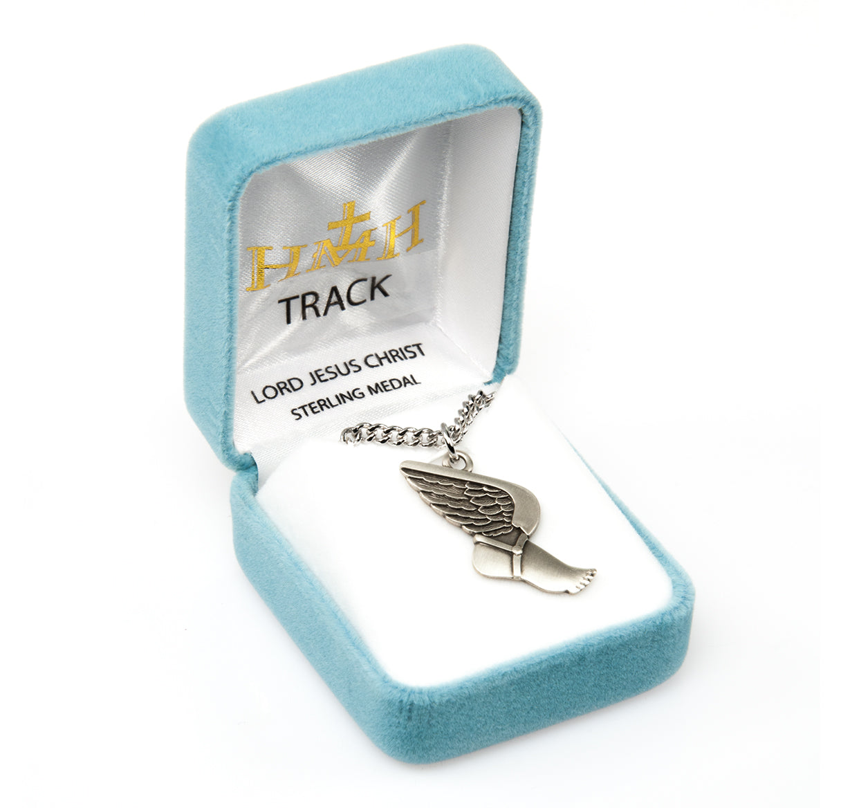 Lord Jesus Christ Sterling Silver Track Athlete Medal