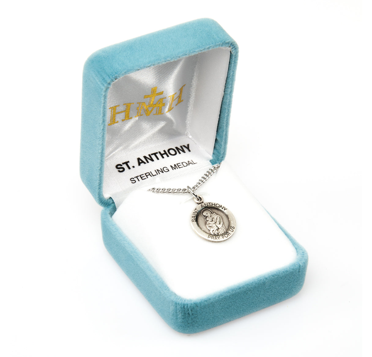 Patron Saint Anthony Round Sterling Silver Medal