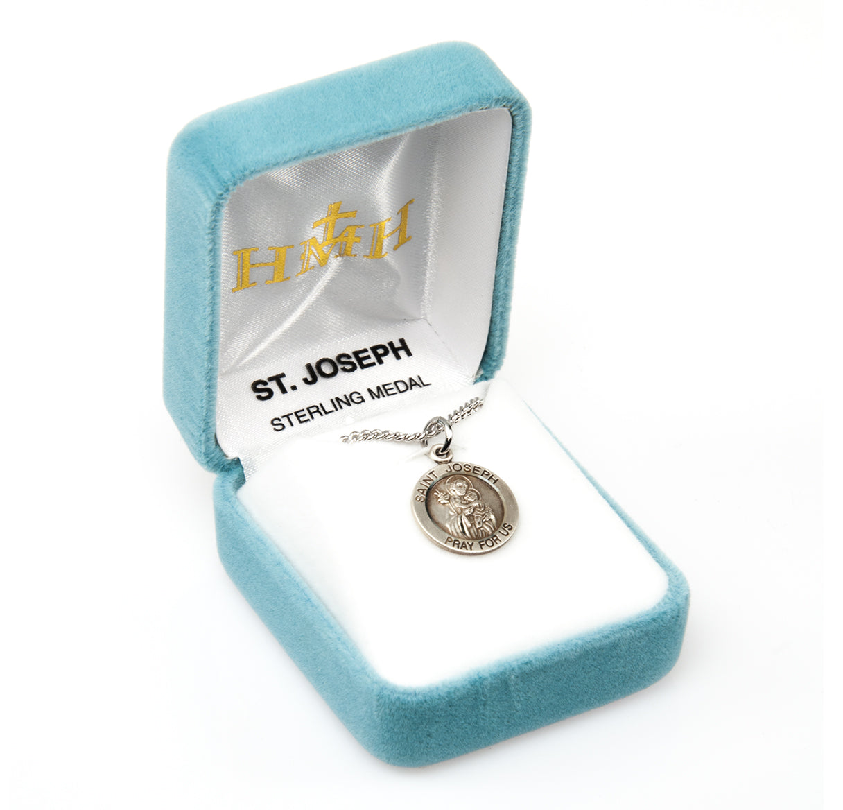 Patron Saint Joseph Round Sterling Silver Medal