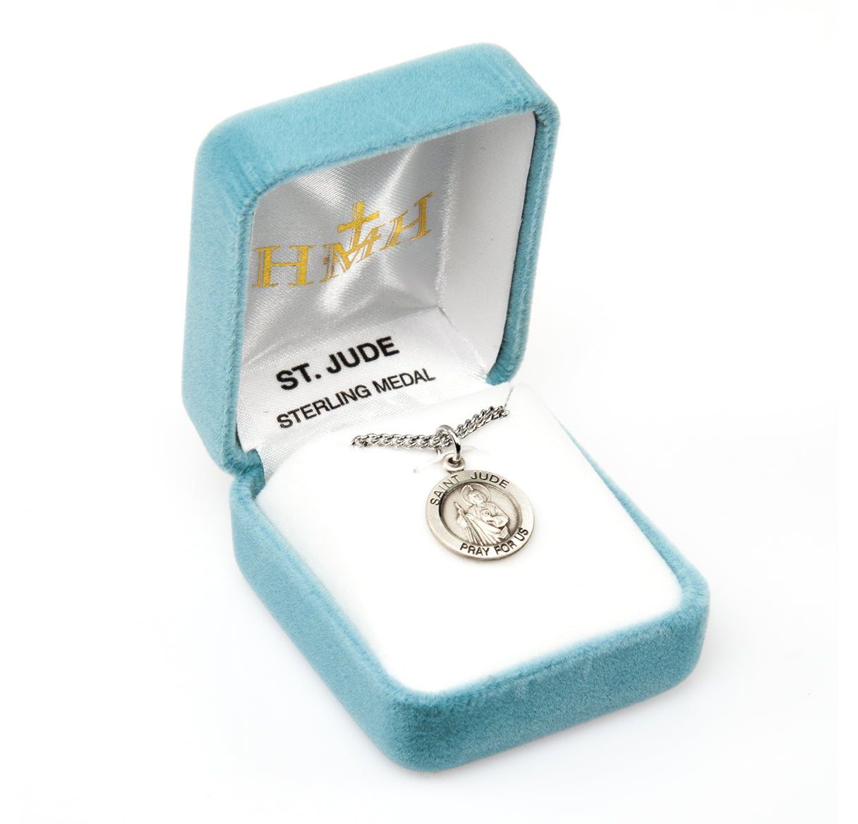 Patron Saint Jude Round Sterling Silver Medal