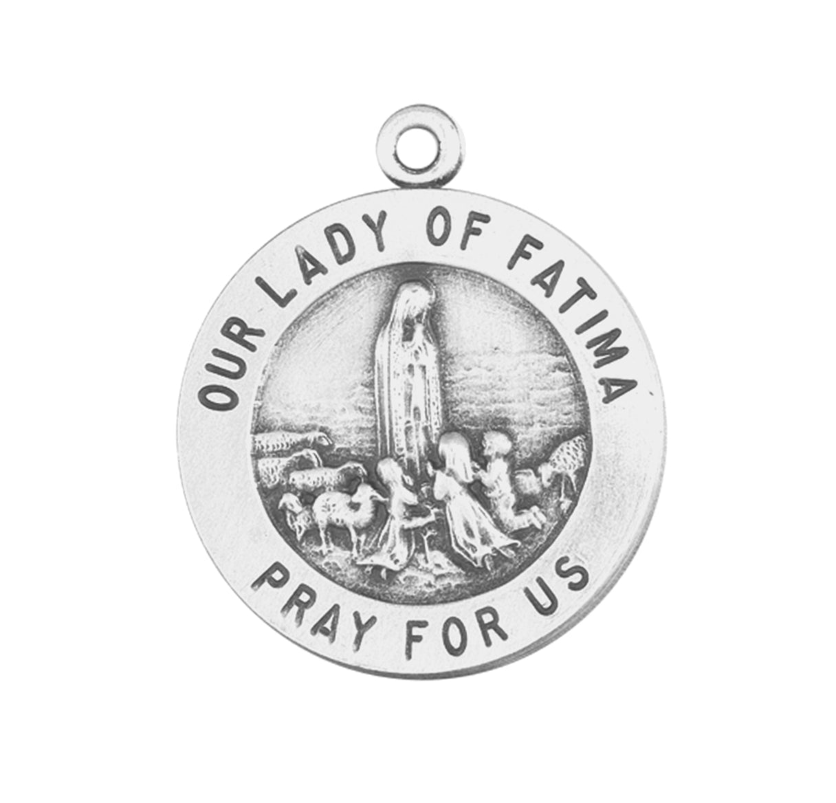 Our Lady of Fatima Round Sterling Silver Medal