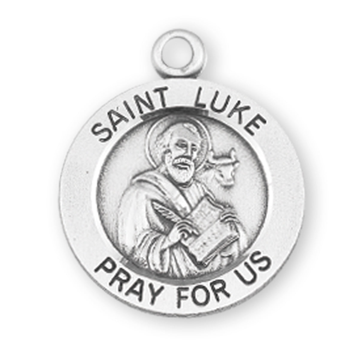 Patron Saint Luke Round Sterling Silver Medal